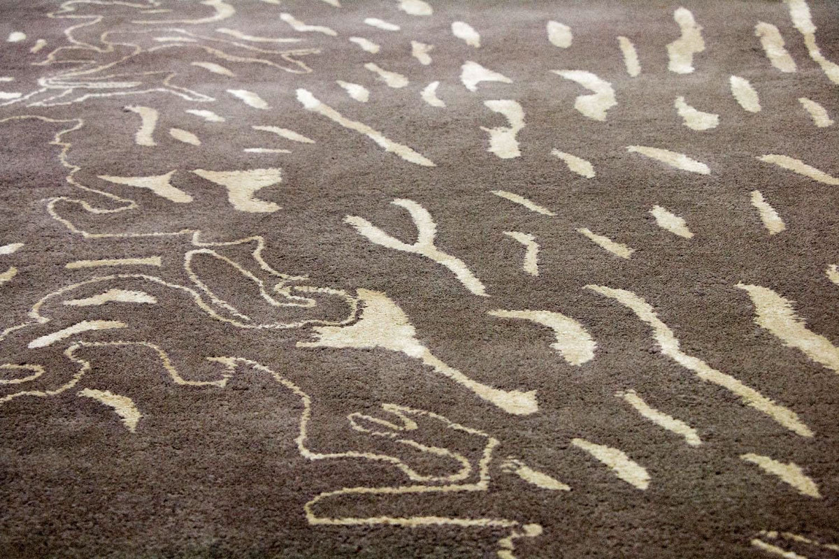 Designer Rug - 241 x 153 cm - brown