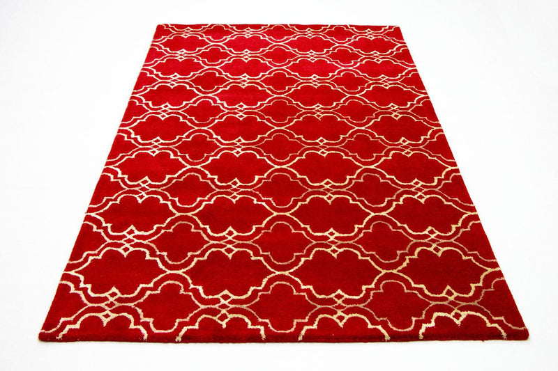 Wool Rug - 240 x 152 cm - red