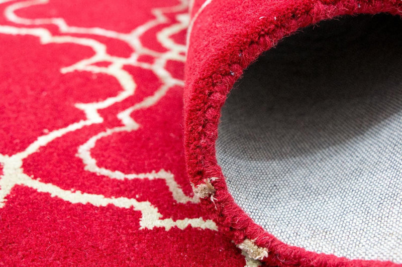 Wool Rug - 240 x 152 cm - red