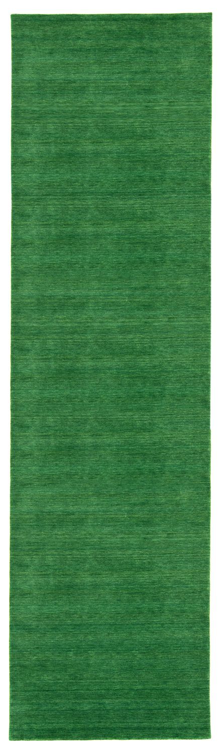 Runner Gabbeh Rug - Indus - 400 x 80 cm - dark green