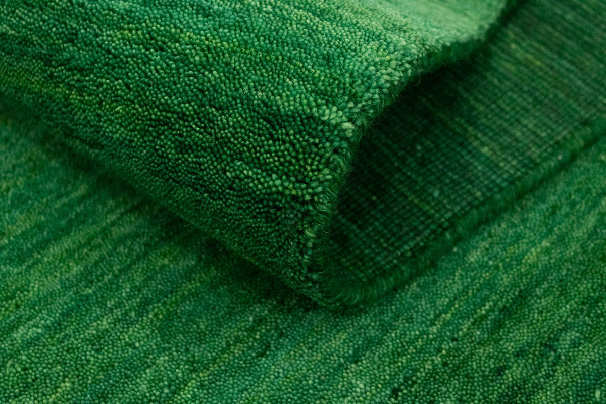 Runner Gabbeh Rug - Indus - 400 x 80 cm - dark green