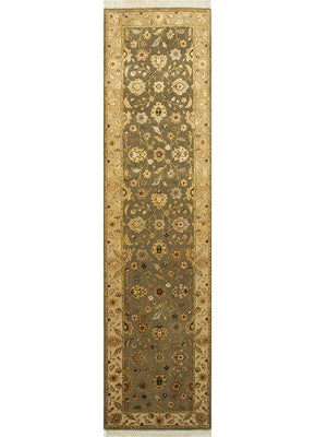 Runner Wool Rug - 300 x 75 cm - green