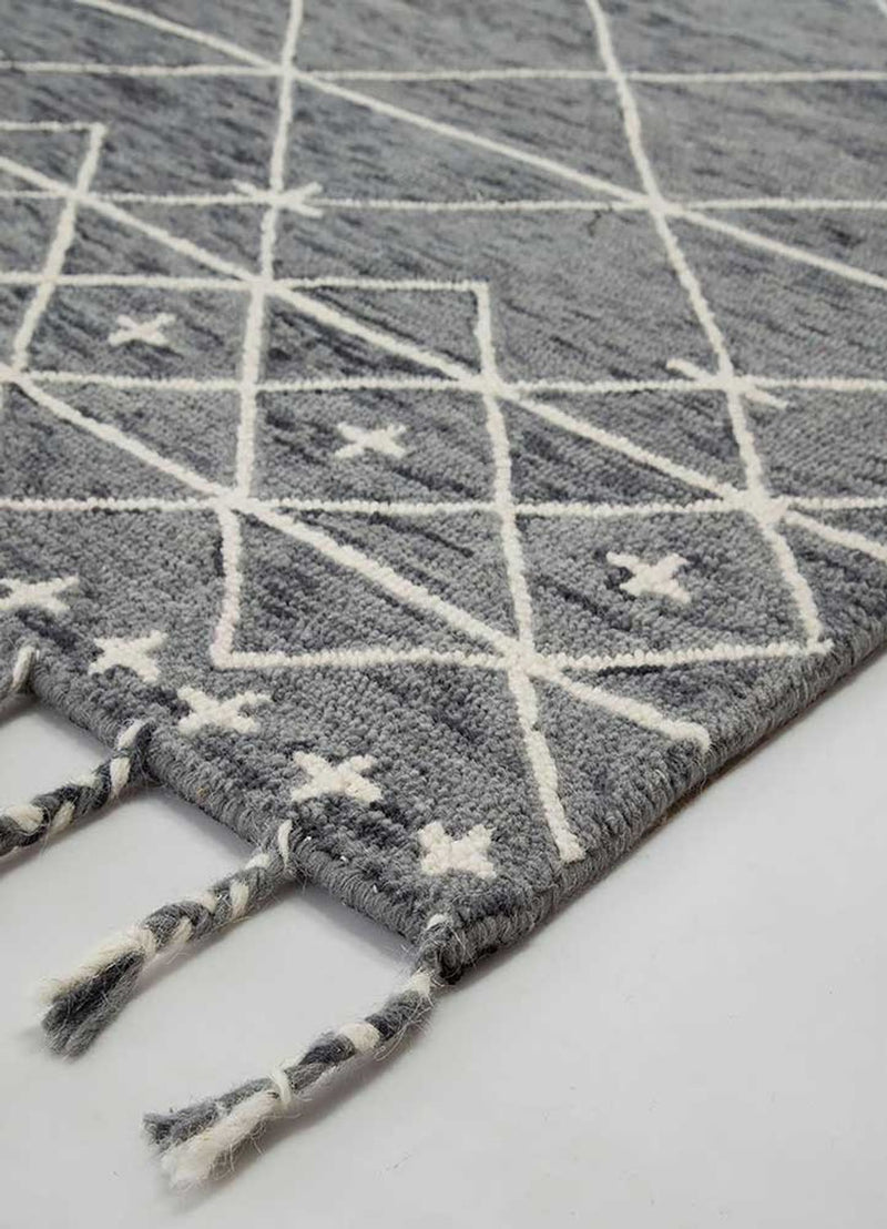 Wool Rug - 240 x 150 cm - dark grey
