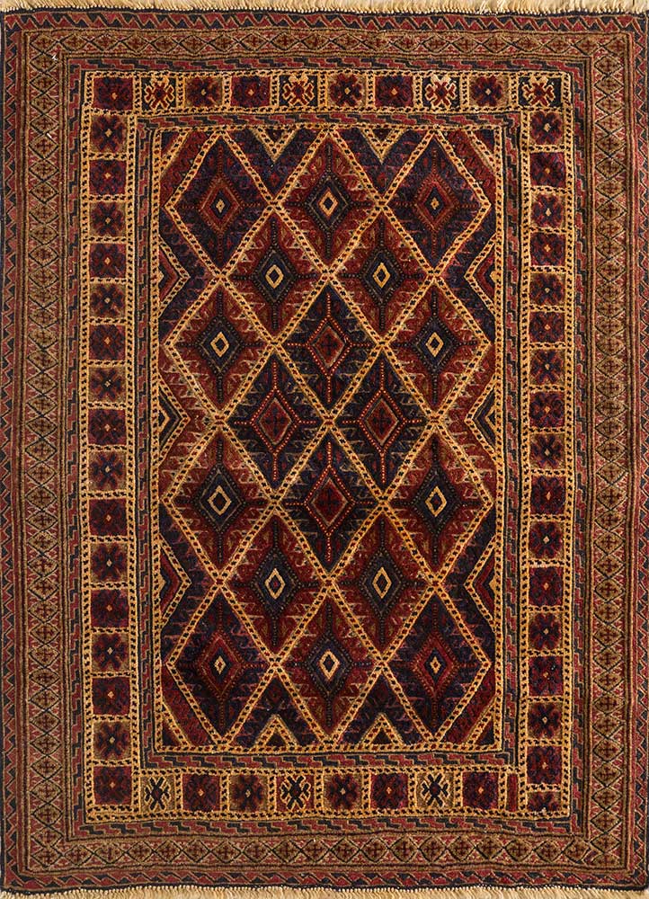 Wool Rug square  - 120 x 120 cm - gold