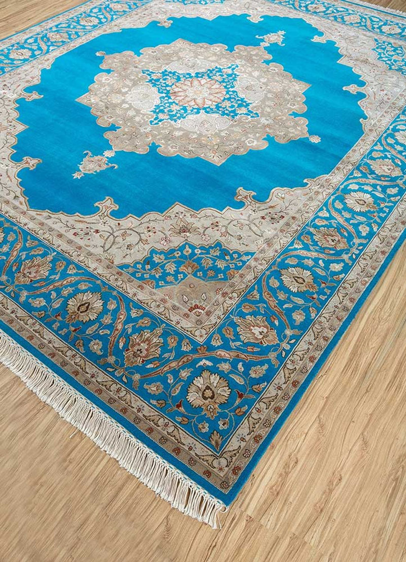 Wool Rug - 300 x 240 cm - blue
