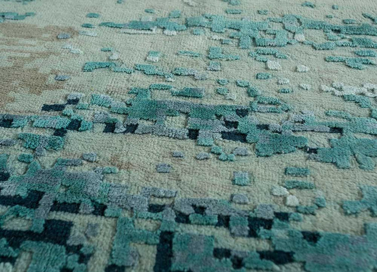 Wool Rug - 300 x 240 cm - blue