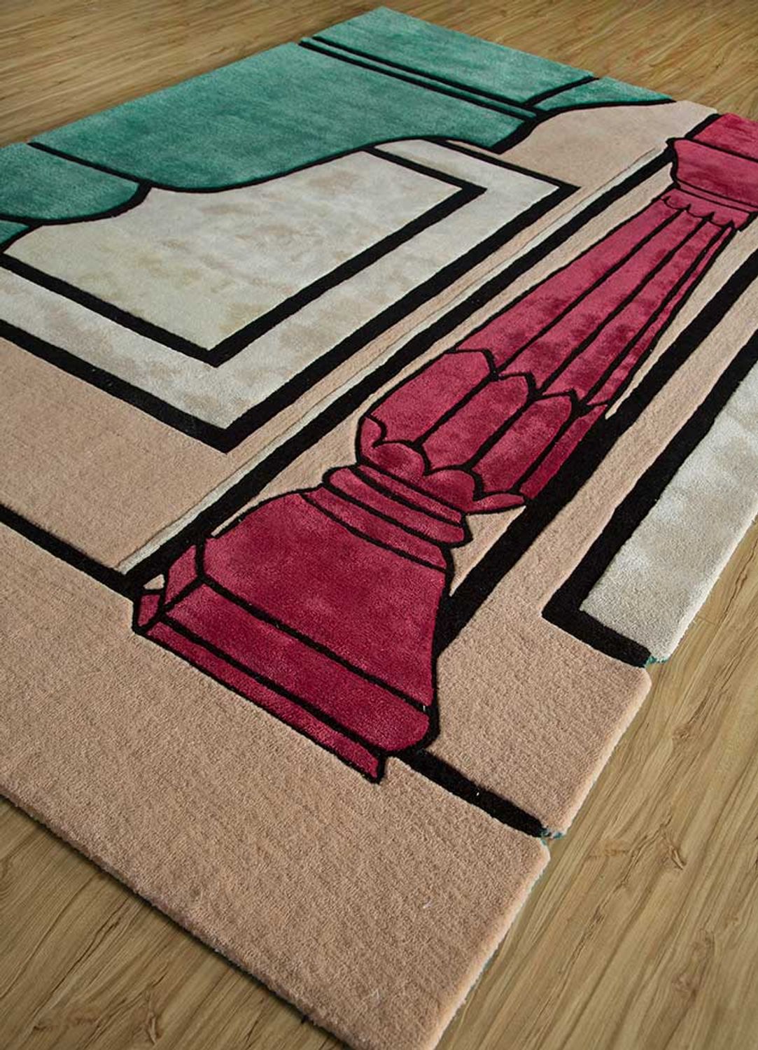 Wool Rug other shape  - 270 x 180 cm - orange