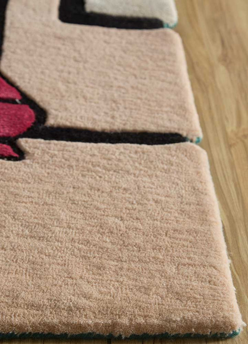 Wool Rug other shape  - 270 x 180 cm - orange