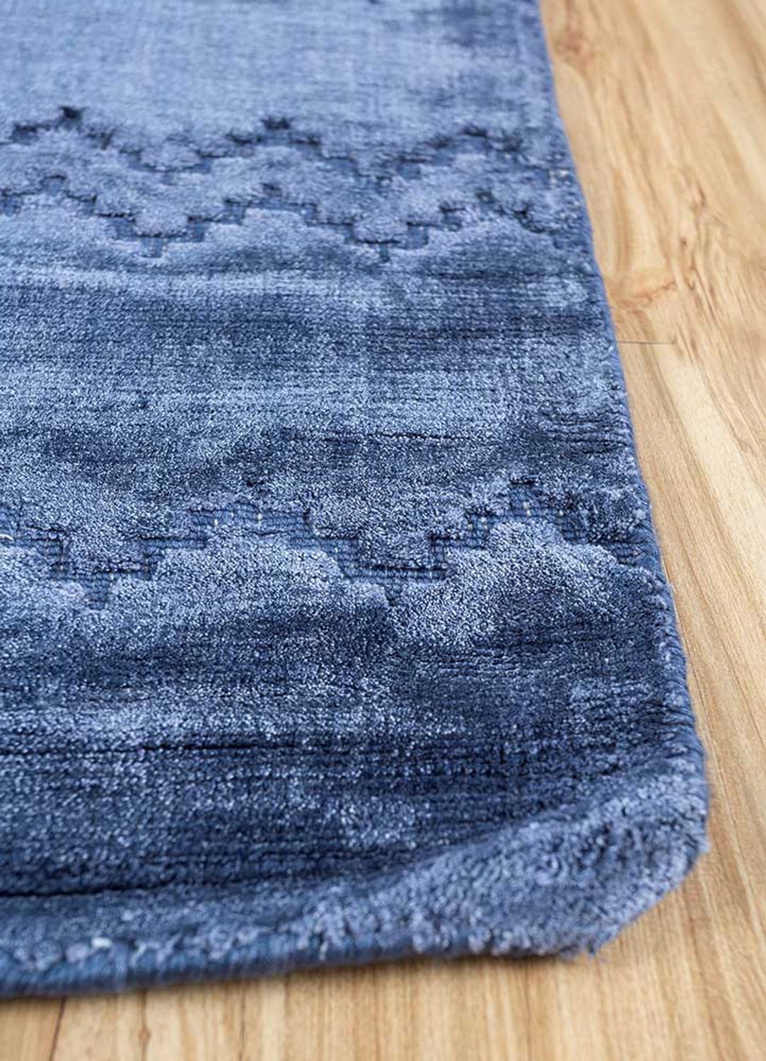 Viscose Rug - 300 x 240 cm - blue