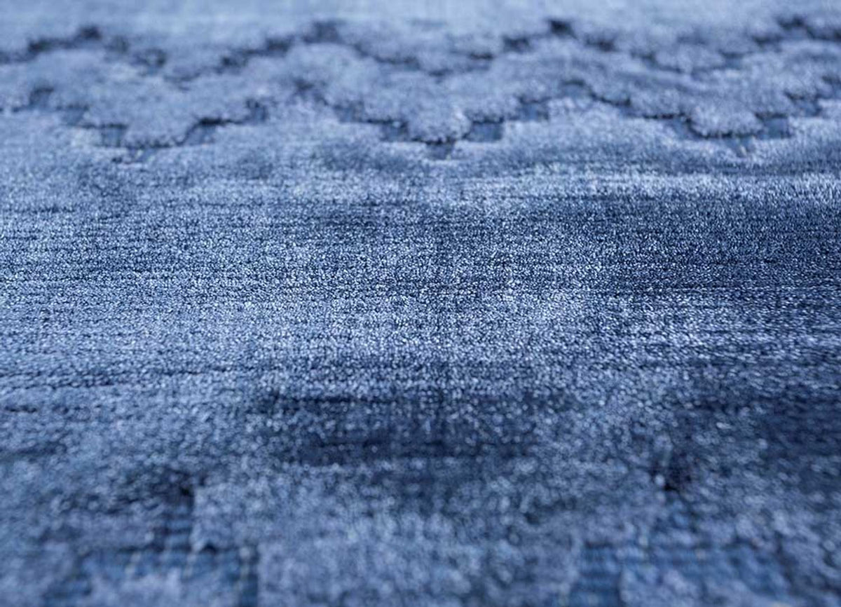 Viscose Rug - 300 x 240 cm - blue