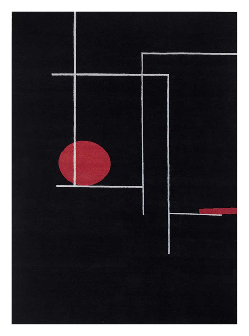 Wool Rug - 270 x 180 cm - black