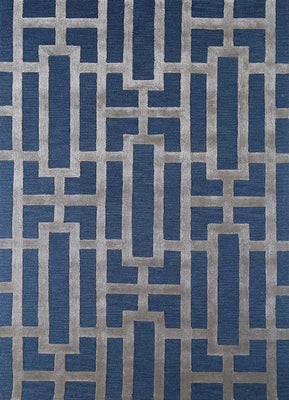 Wool Rug - 270 x 180 cm - blue