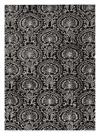 Wool Rug - 240 x 150 cm - black and white