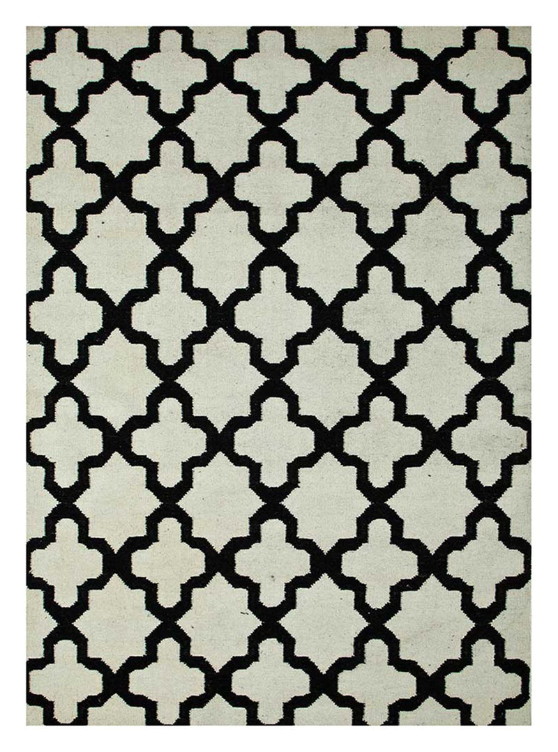 Wool Rug - 240 x 150 cm - black and white