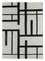 Wool Rug - 240 x 150 cm - black and white