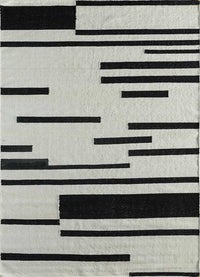 Wool Rug - 240 x 150 cm - black and white