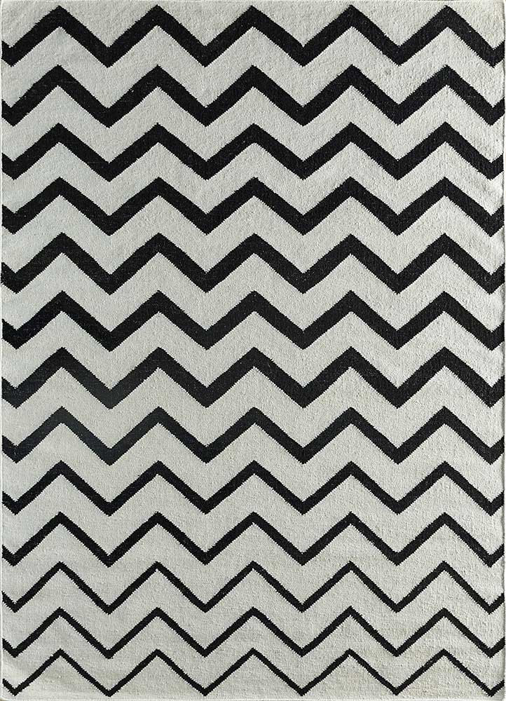Wool Rug - 240 x 150 cm - black and white