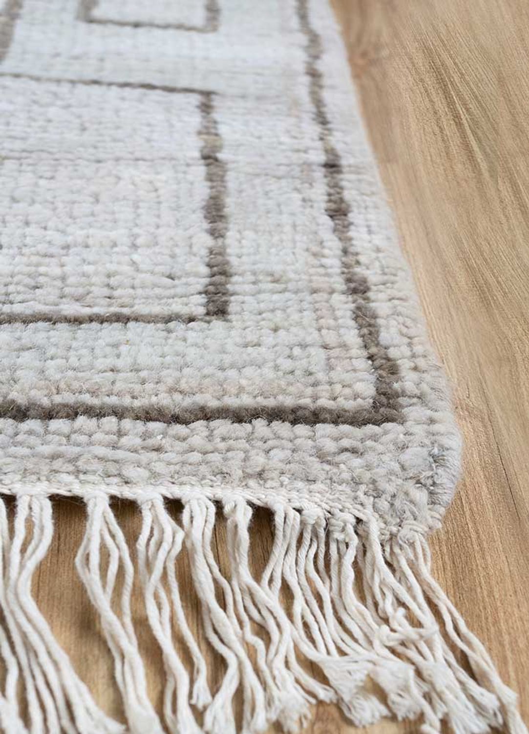 Wool Rug - 300 x 240 cm - light grey