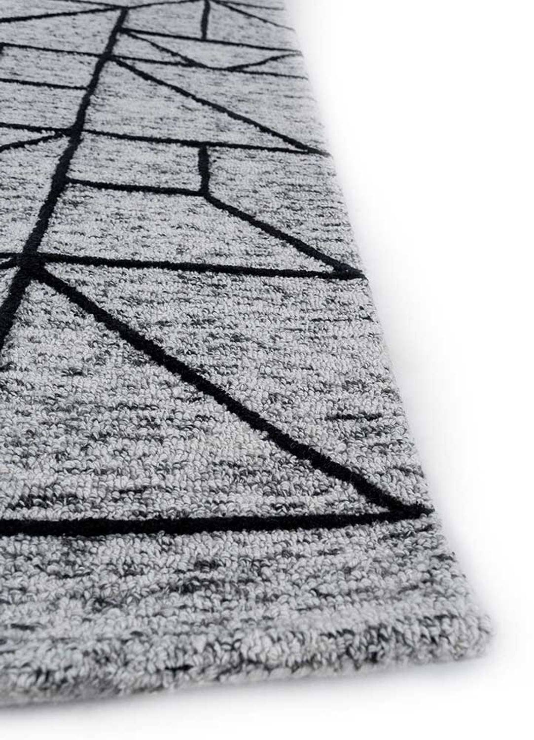 Wollteppich - 330 x 240 cm - grau