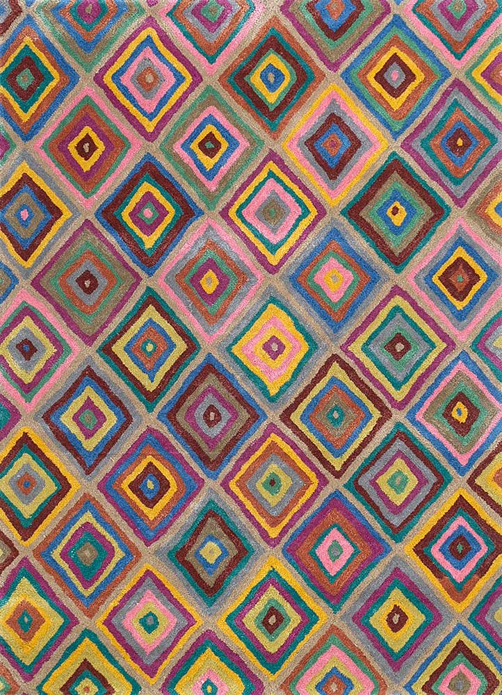 Wool Rug - 165 x 105 cm - gold