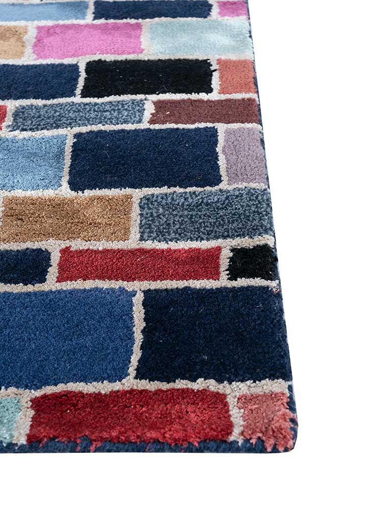 Wool Rug - 165 x 105 cm - multicolored