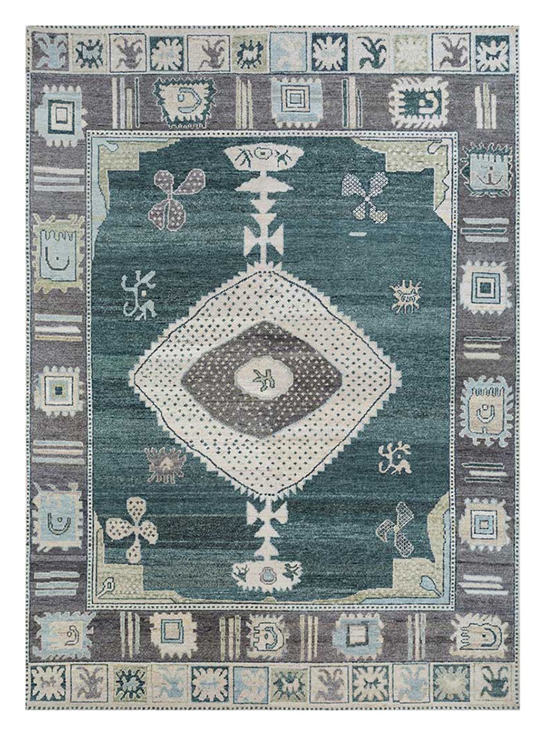 Wool Rug - 300 x 240 cm - green