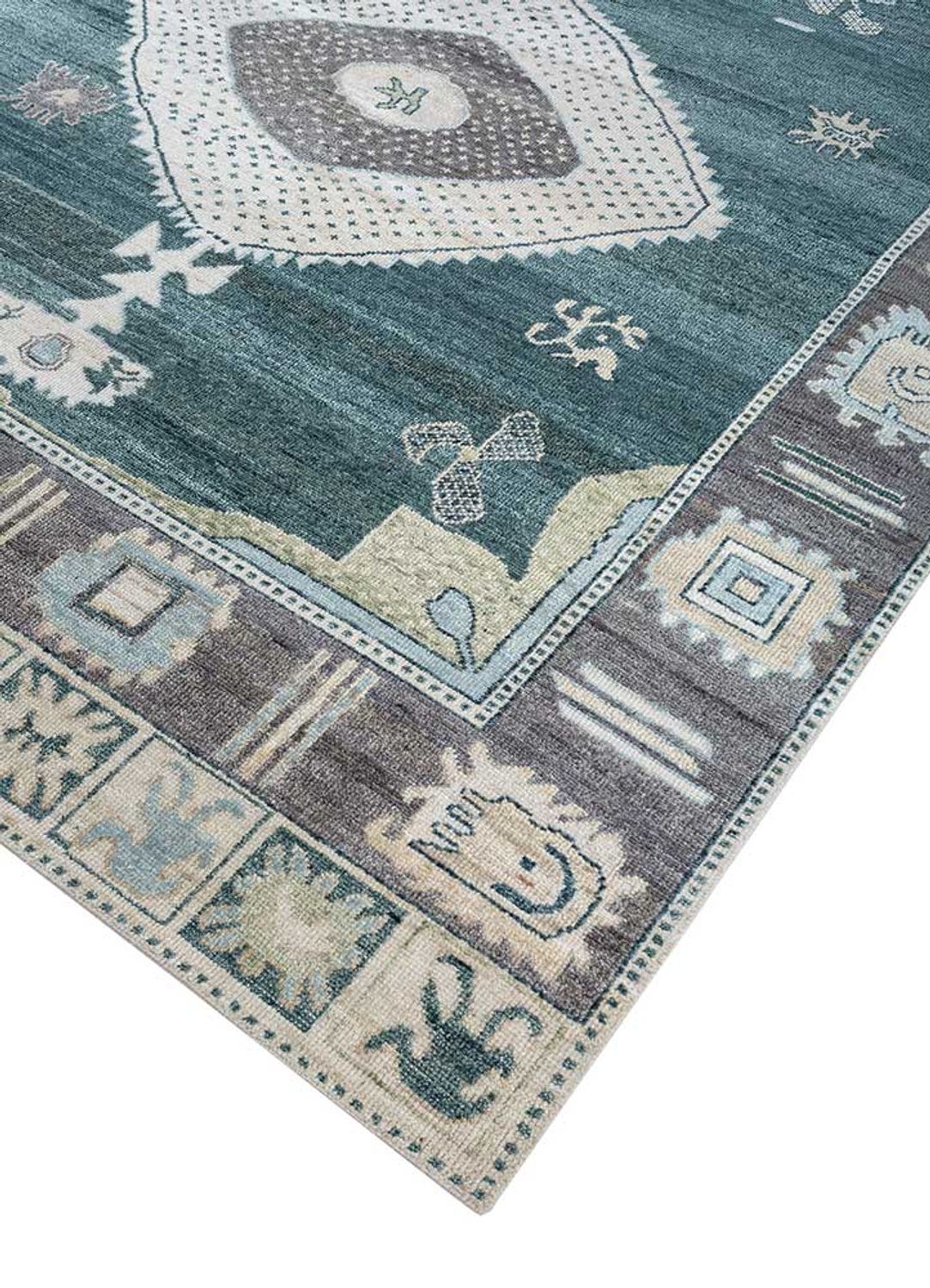 Wool Rug - 300 x 240 cm - green