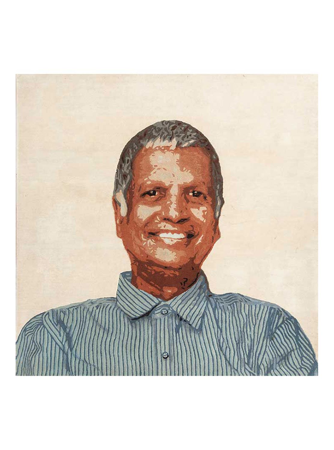 Wool Rug square  - 185 x 185 cm - cream