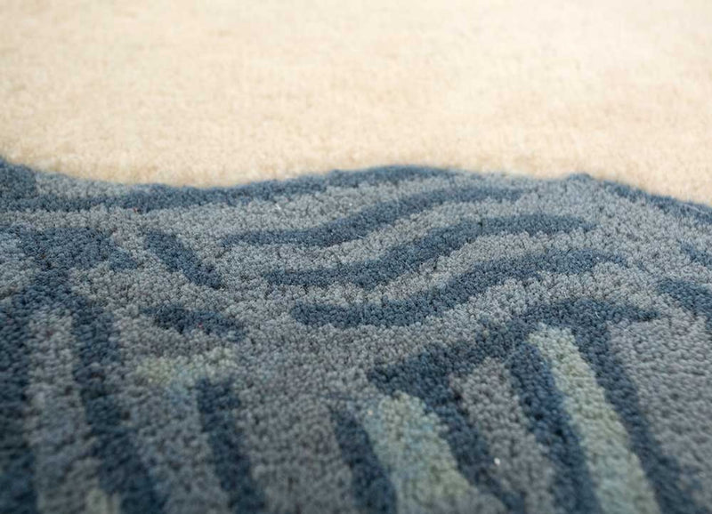 Wool Rug square  - 185 x 185 cm - cream