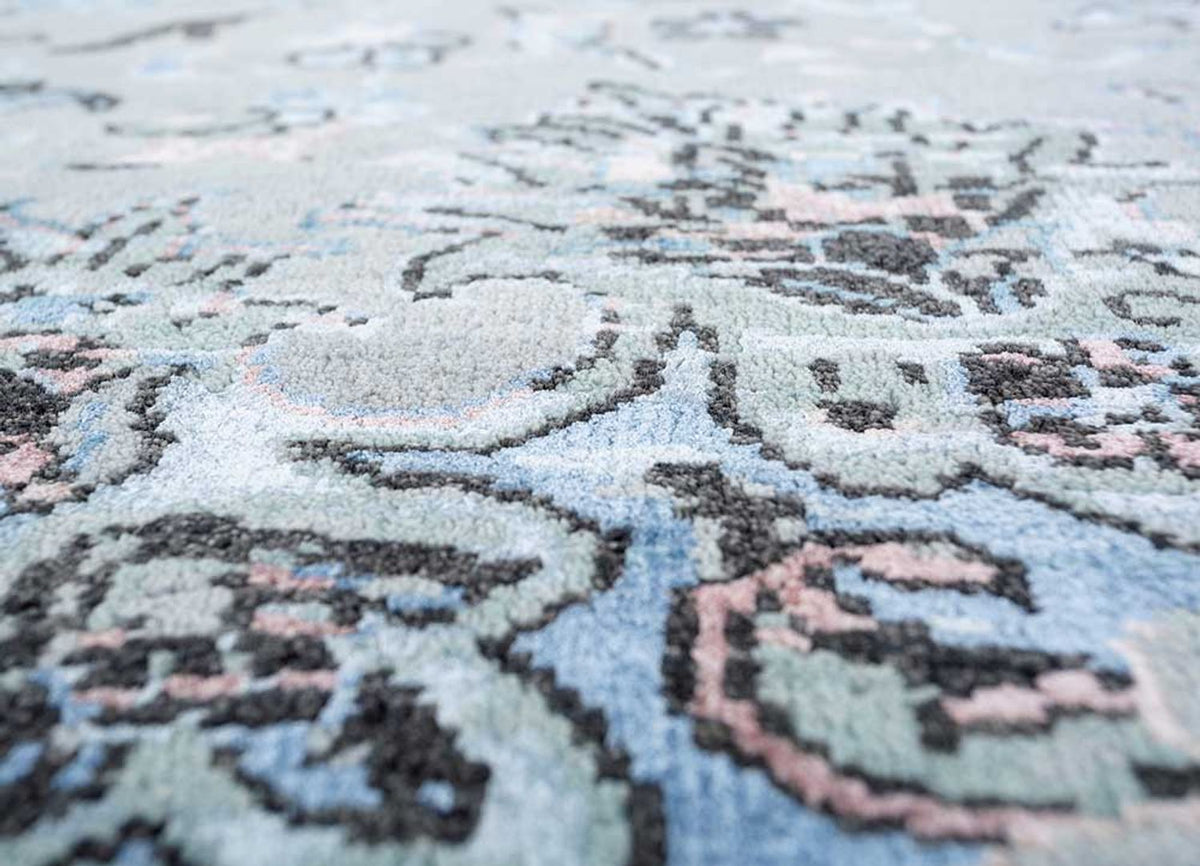 Wool Rug - 300 x 240 cm - sky blue