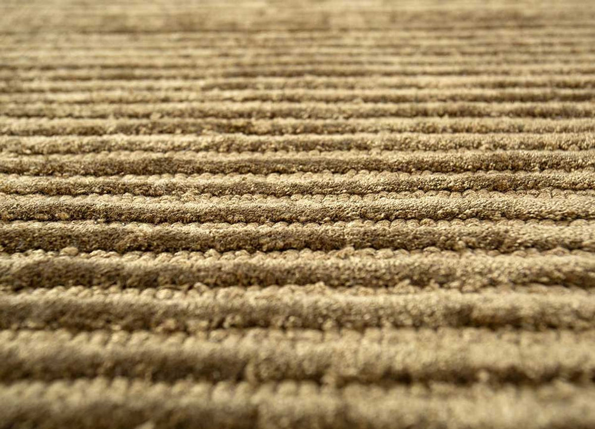 Wool Rug other shape  - 210 x 165 cm - dark beige