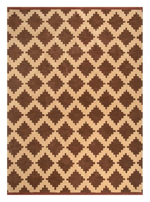 Wool Rug - 270 x 210 cm - brown