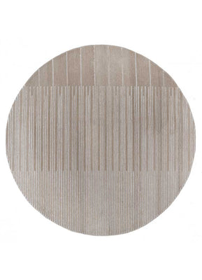 Wool Rug round  - 180 x 180 cm - beige