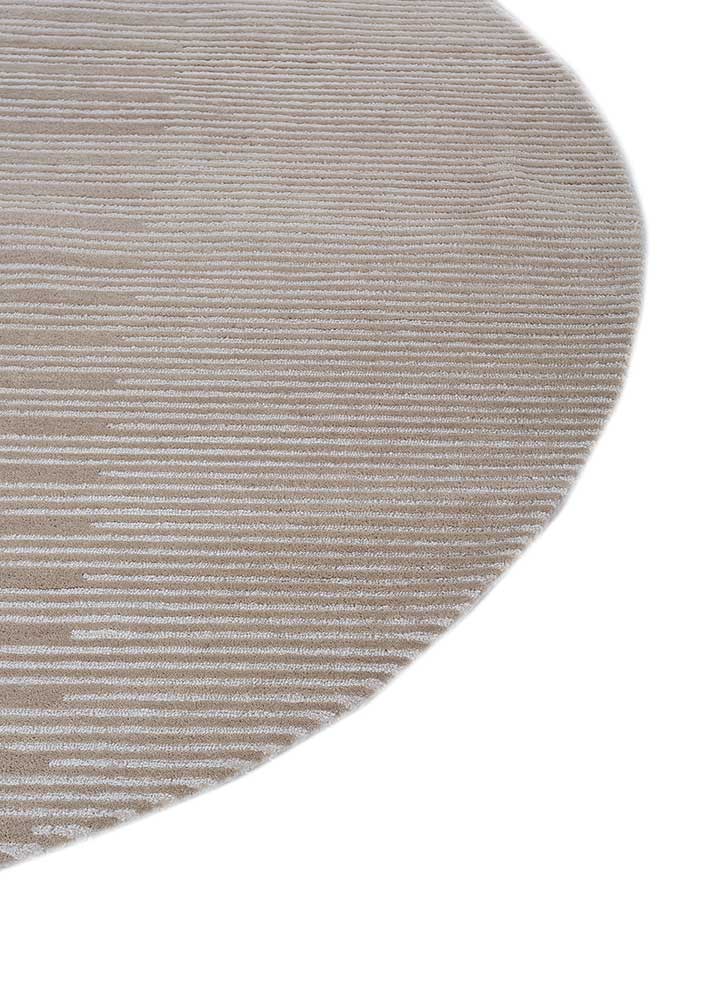 Wool Rug round  - 180 x 180 cm - beige