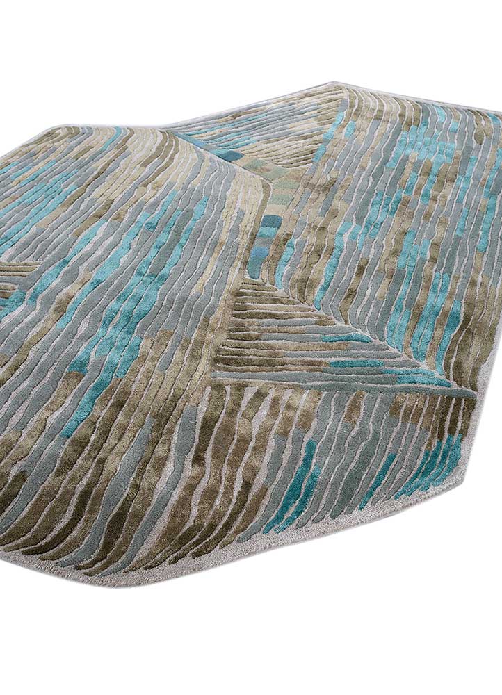 Designer Rug other shape  - 270 x 180 cm - blue