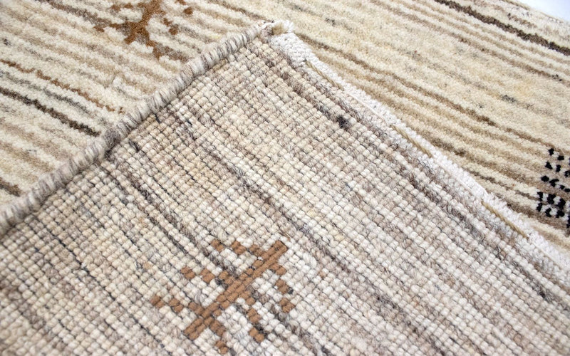 Wool Rug - 124 x 63 cm - natural