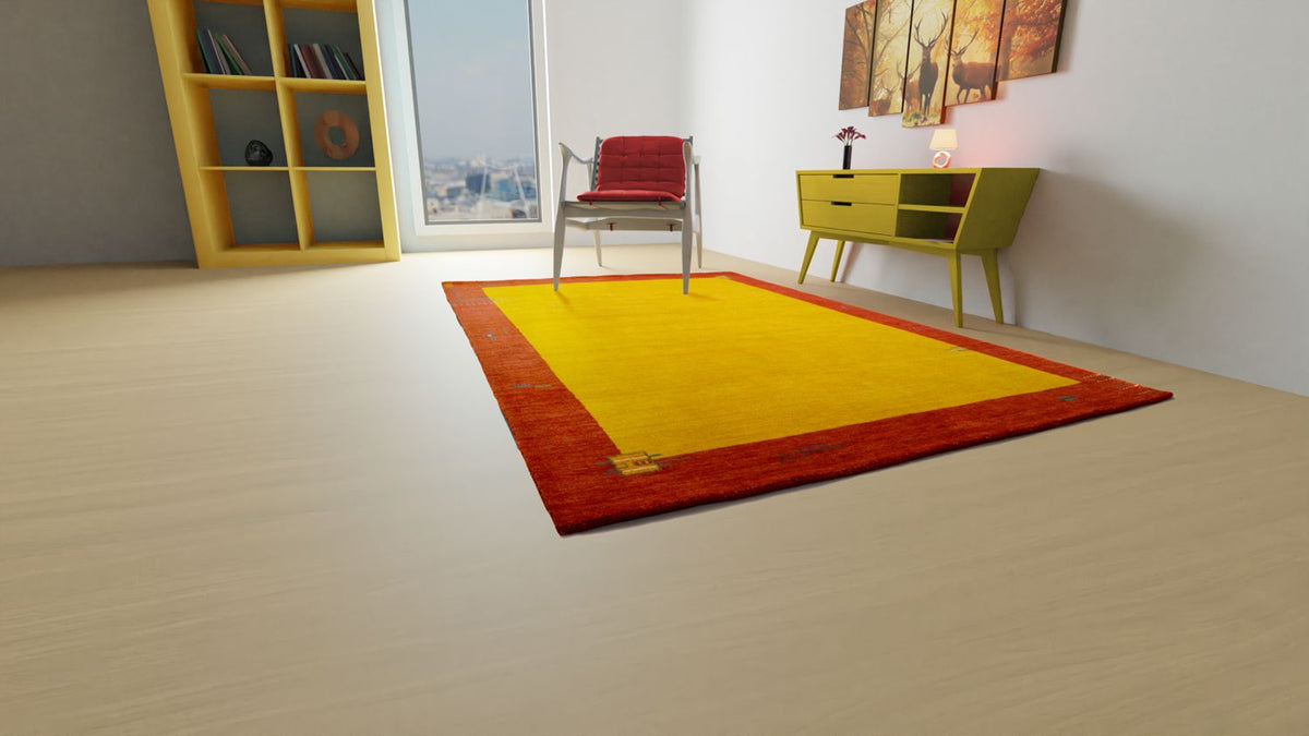 Gabbeh Rug - Indus - 180 x 120 cm - gold