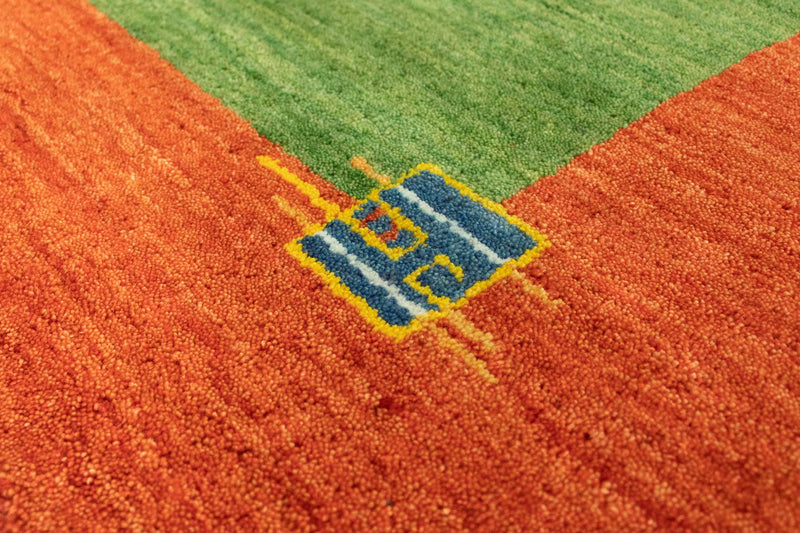 Runner Gabbeh Rug - Indus - 200 x 80 cm - green