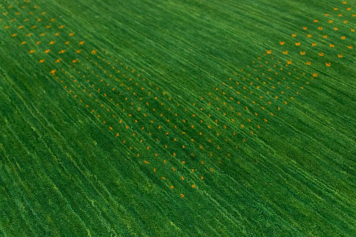 Runner Gabbeh Rug - Indus - 200 x 80 cm - green