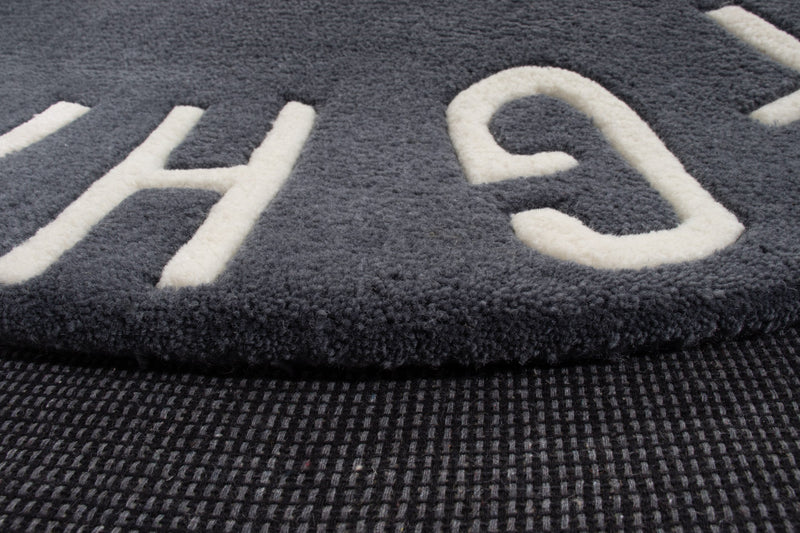 Alphabet Kids Rug ABC Round