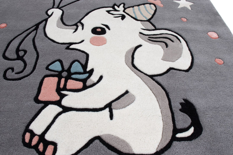 Elephant Balloons Kids Rug