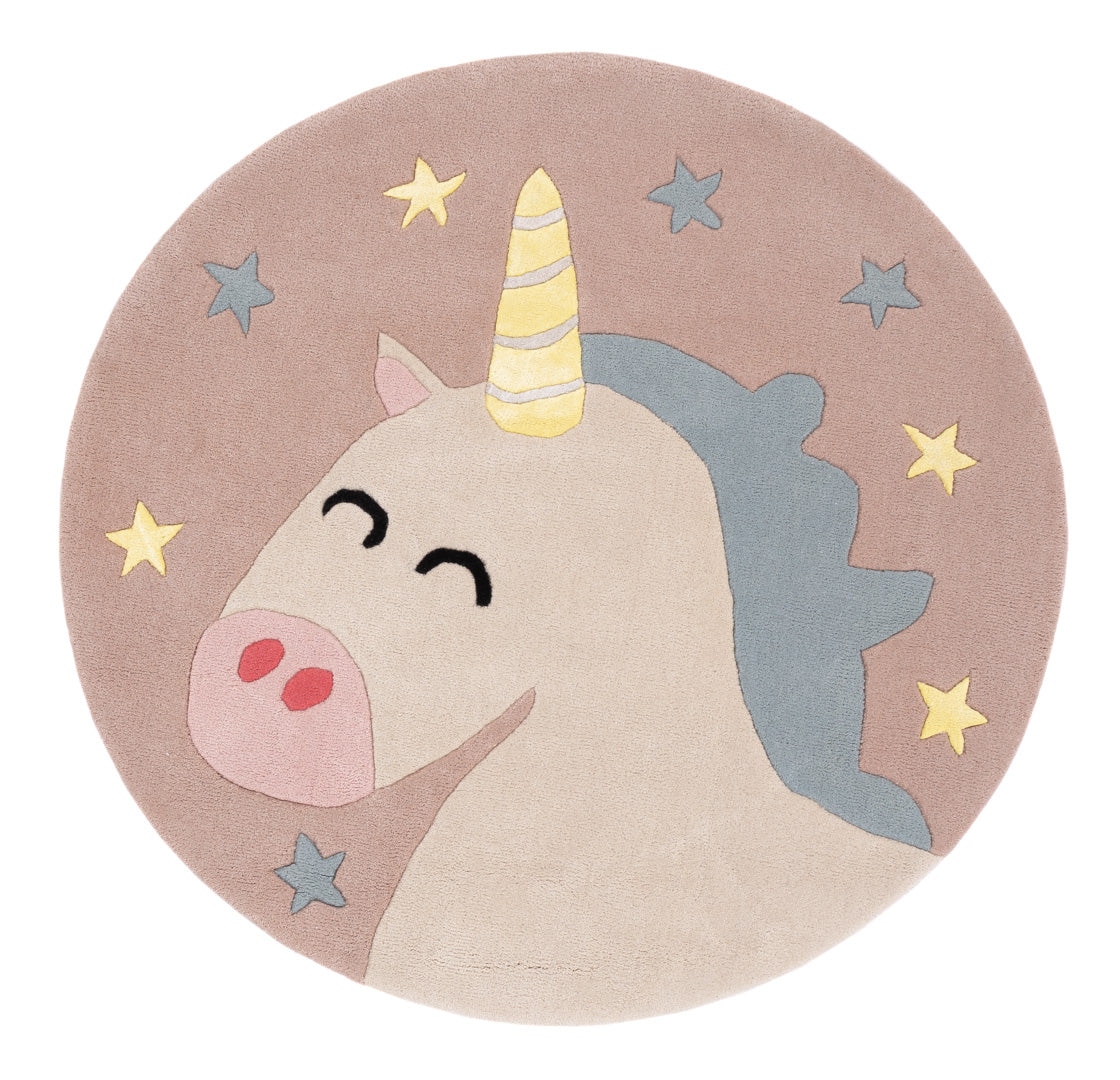 Unicorn Kids Rug Round