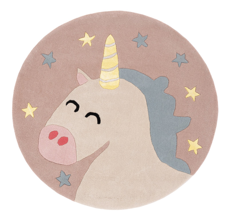 Unicorn Kids Rug Round