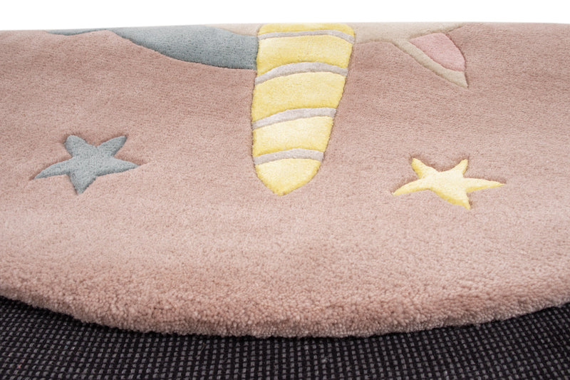 Unicorn Kids Rug Round