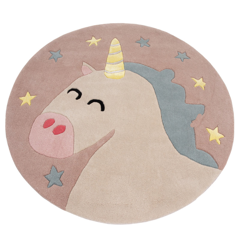 Unicorn Kids Rug Round