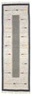Runner Kelim Rug - Trendy - 250 x 80 cm - grey