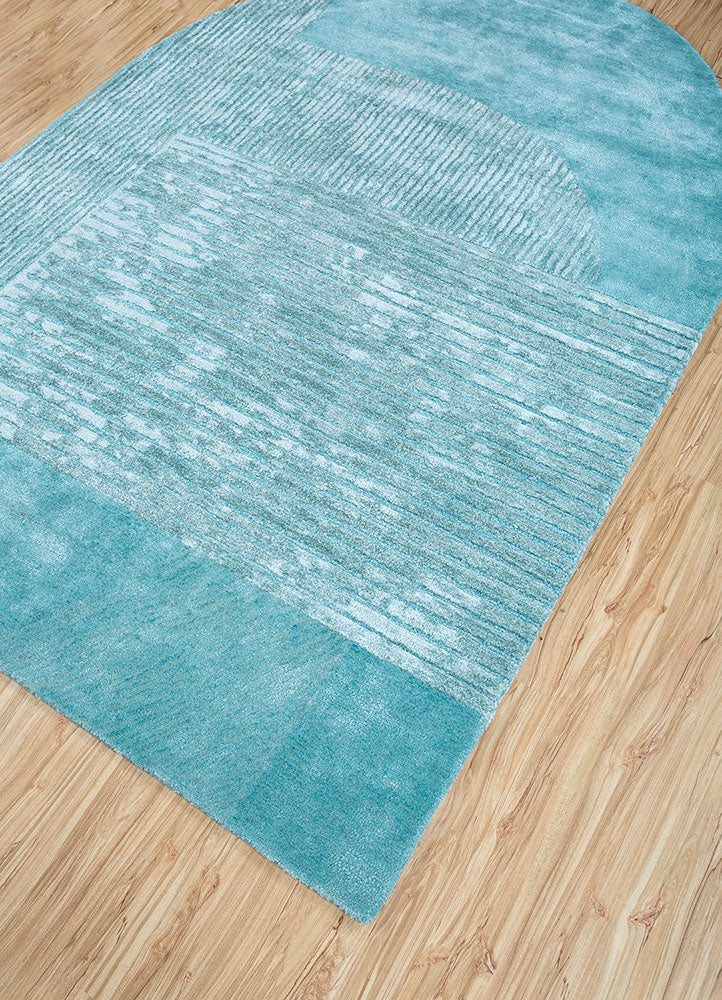 Designer Rug other shape  - 210 x 150 cm - turquoise