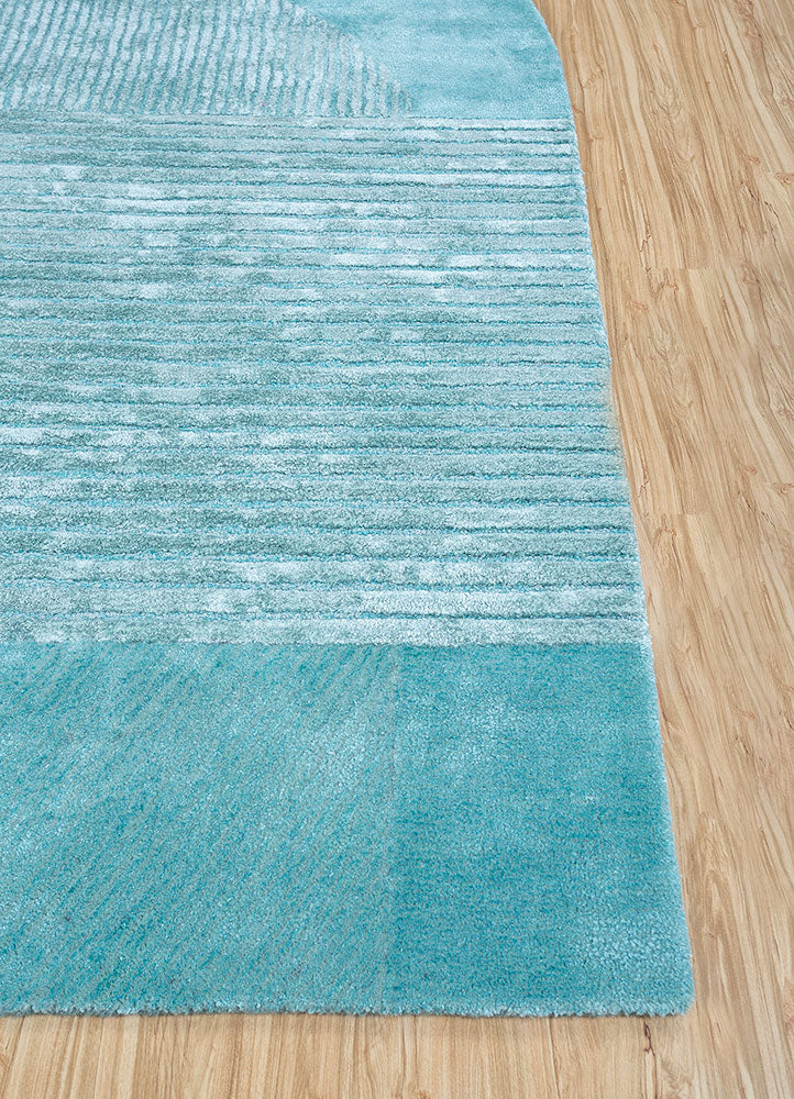 Designer Rug other shape  - 210 x 150 cm - turquoise