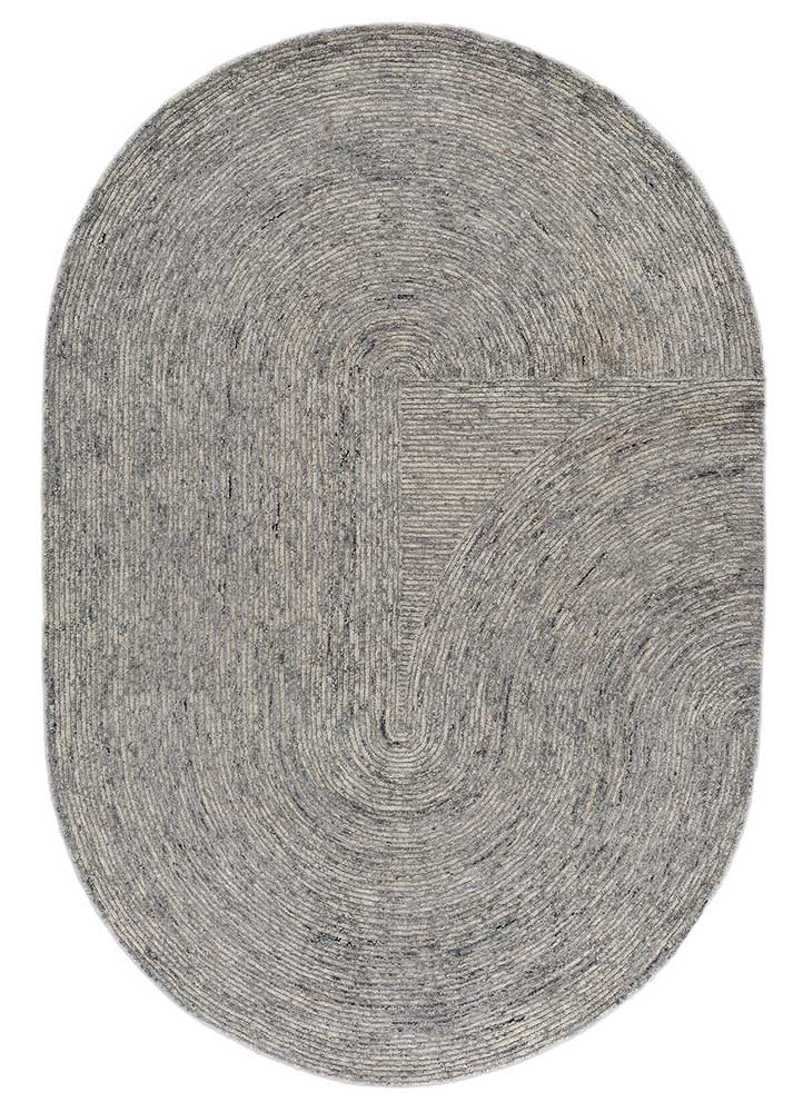Wool Rug other shape  - 225 x 150 cm - grey