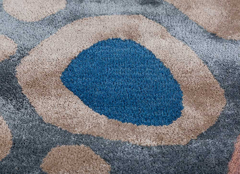 Designer Rug other shape  - 270 x 180 cm - blue
